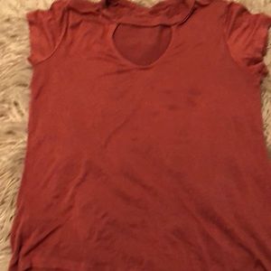 Cute pink cut out shirt